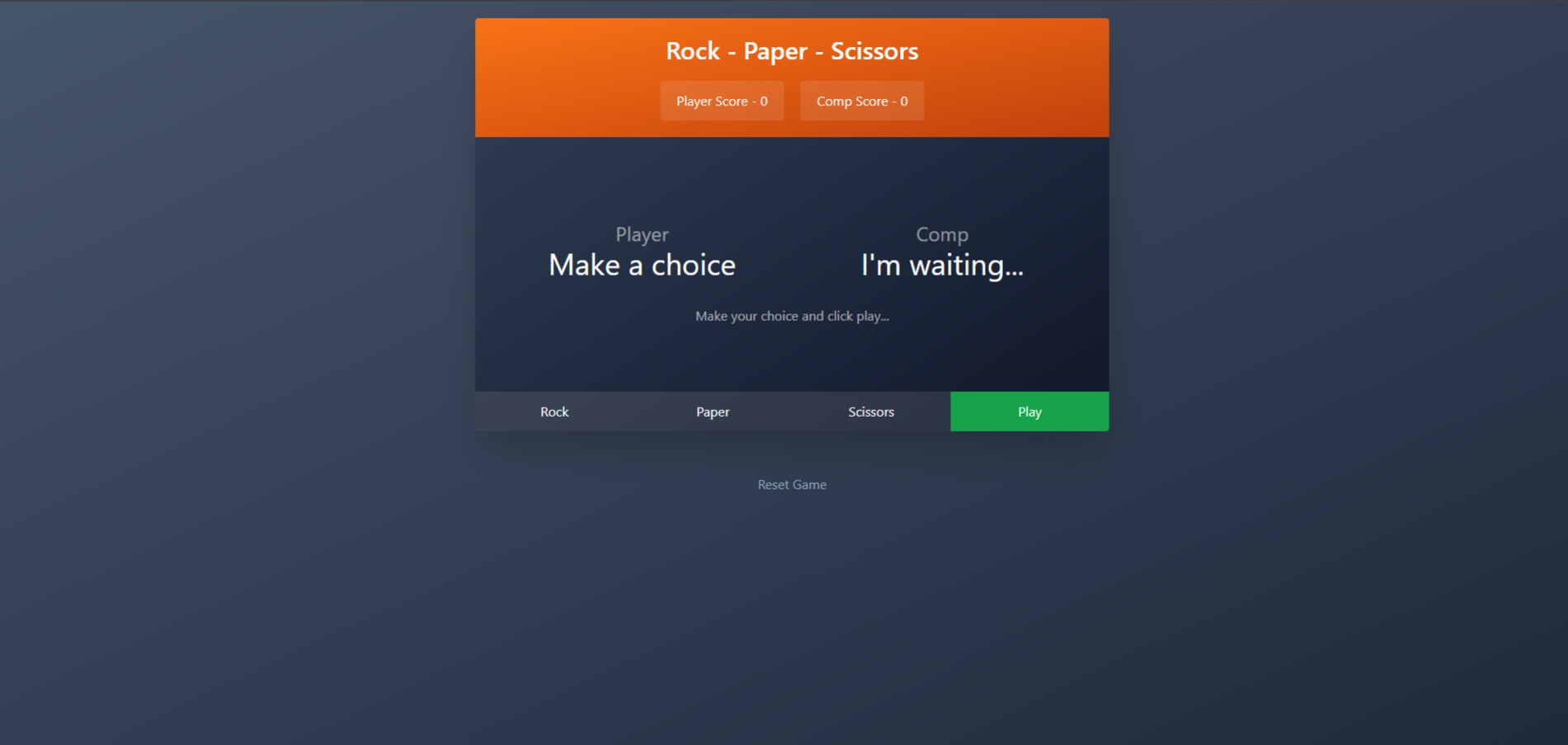 React App with Rock Paper Scissors